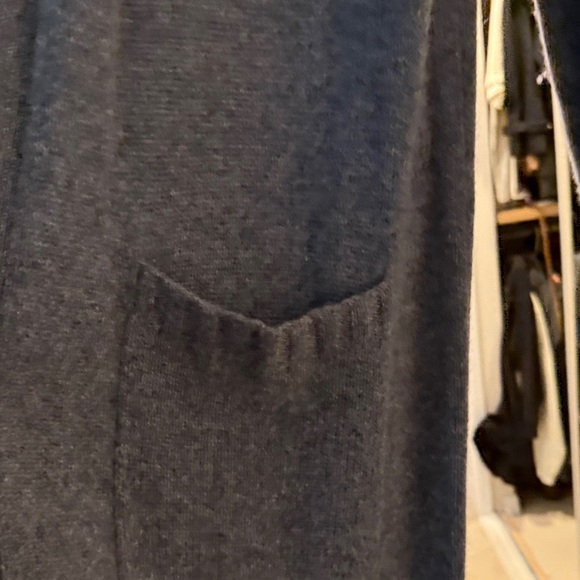 Saks Fifth Avenue Cashmere Charcoal Open Cardigan - Picture 4 of 4